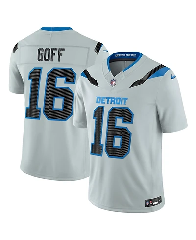 Nike Men's Jared Goff Silver Detroit Lions 2026 Rivalries Collection Vapor F.u.s.e Stitched Limited Jersey