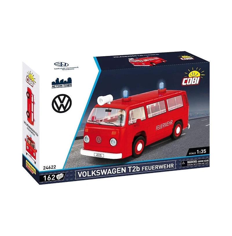 Cobi Action Town Volkswagen T2b Feuerwehr 162-Piece Building Set, Ages 7+