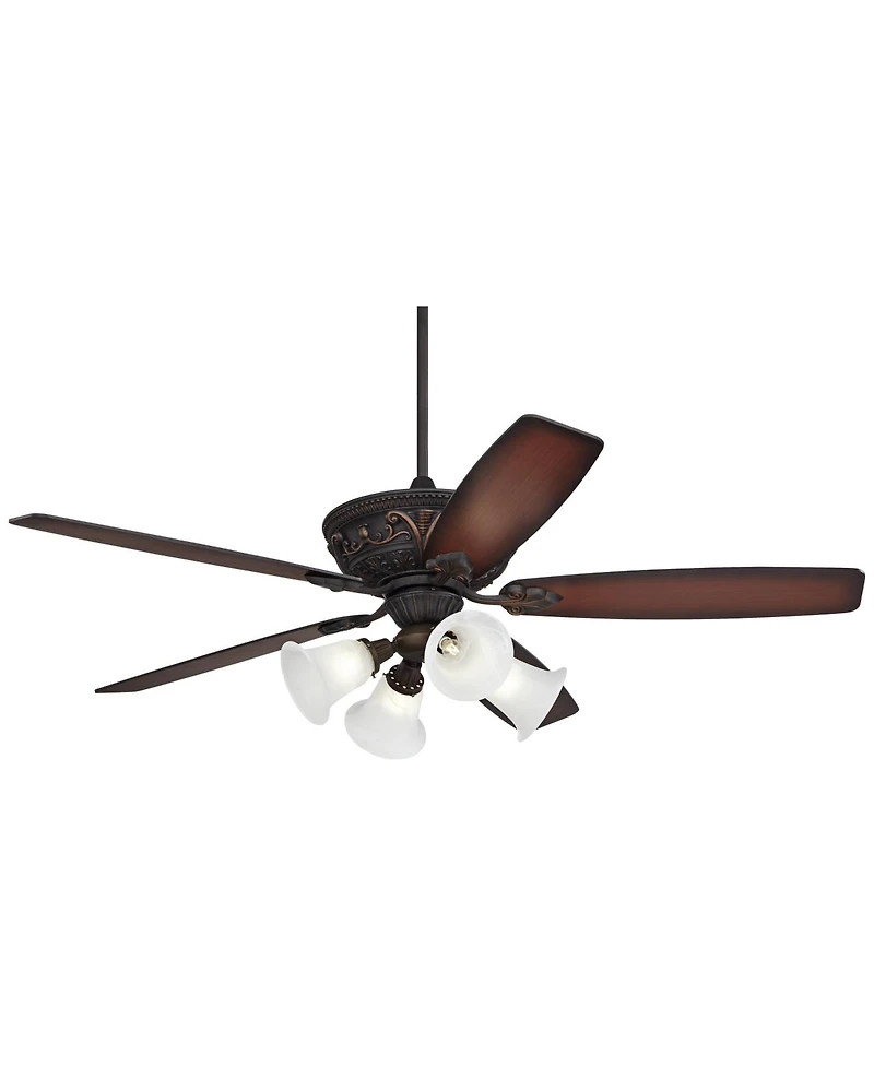 Casa Vieja 60" Montego Traditional Indoor Ceiling Fan 5 Blade Marbleized Glass Led Light