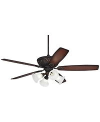 Casa Vieja 60" Montego Traditional Indoor Ceiling Fan 5 Blade Marbleized Glass Led Light