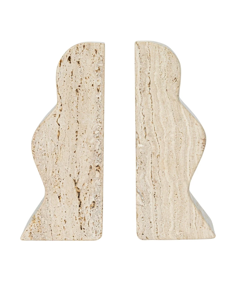 Storied Home Decorative Marble Wave Bookends
