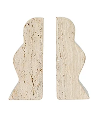 Storied Home Decorative Marble Wave Bookends