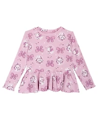The Aristocats Toddler Girls Marie Ribbed Long Sleeve Tee and Pants Set