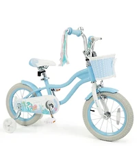 Hongge 14-Inch Mermaid Girls Bike with Removable Training Wheels, Ages 3-5