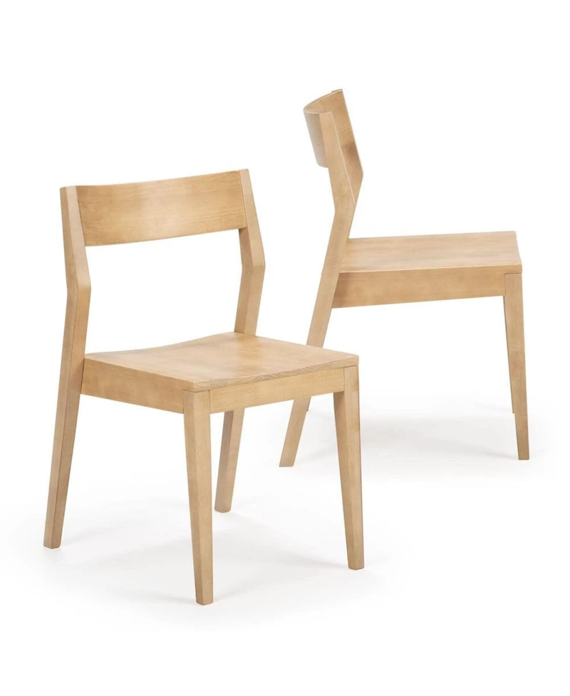 Plank+Beam 7 inch Classic Solid Wood Dining Table Set with Bench and 4 chairs
