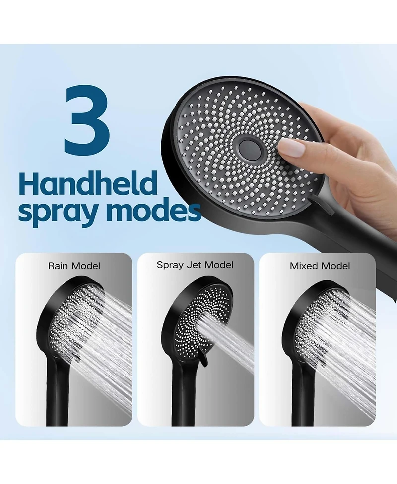 Cyqbd 10" Rain Shower Head With Handheld Spray Extension Arm Hose Set