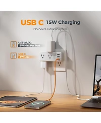 Tessan Rotating Outlet Splitter with 6 Ac Outlets and 3 Usb Ports