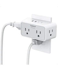 Tessan 4 Ac Outlets and 4 Usb Ports with Usb-c Outlet Extender for Compatible Devices