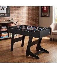 Sugift Folding Foosball Table with 22 Players and Slide Scorers Space-Saving Game Table