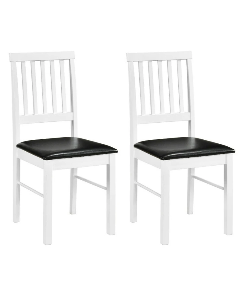 Sugift Set of 2 Modern Mid-Century Dining Room Chairs with Padded Seat