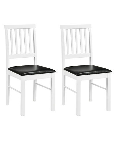 Sugift Set of 2 Modern Mid-Century Dining Room Chairs with Padded Seat