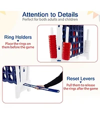 Sugift Jumbo 4-to-Score Game Set 42-Piece Board Game, Ages 3-12