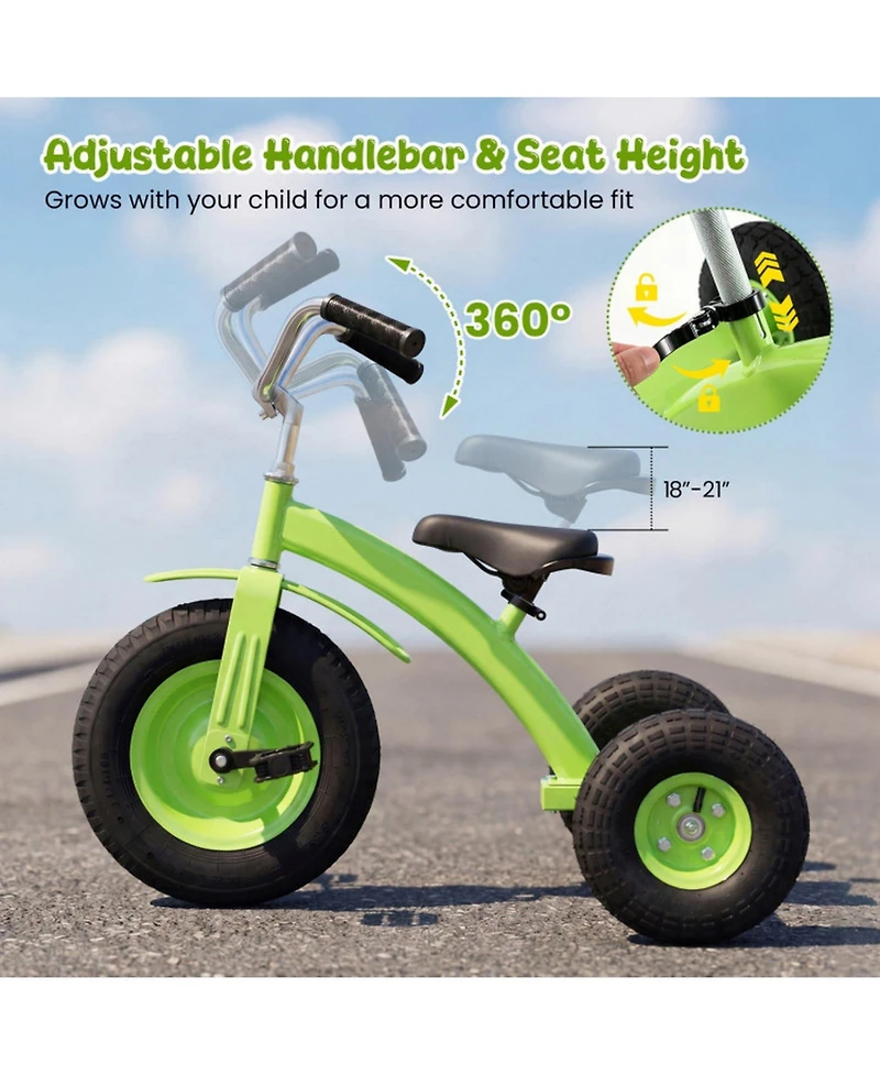 Hongge 15 in Adjustable Handlebar and Seat Bike, 200 lb Capacity, Ages 3+