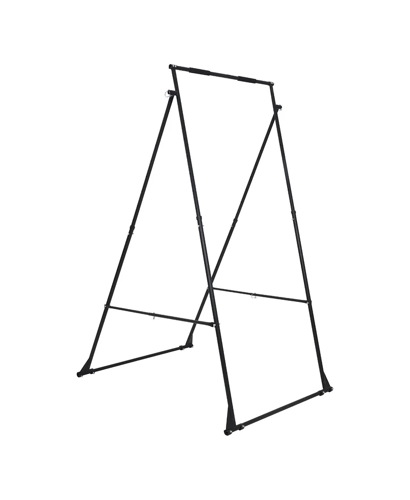 Hongge Foldable Aerial Yoga Stand Frame 440.9 lbs Load with 4-Level Horizontal and 6-Level Vertical Adjustment