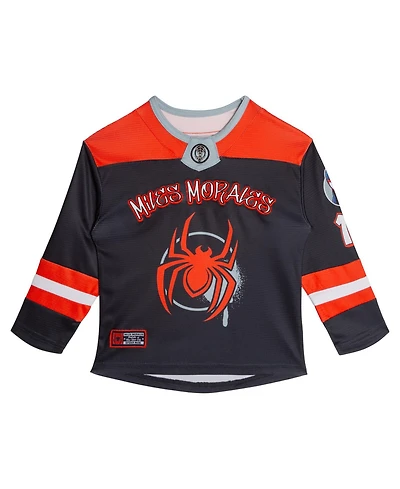 Spider-Verse Boys' 4-20 Miles Morales Long-Sleeve V-Neckline T-Shirt