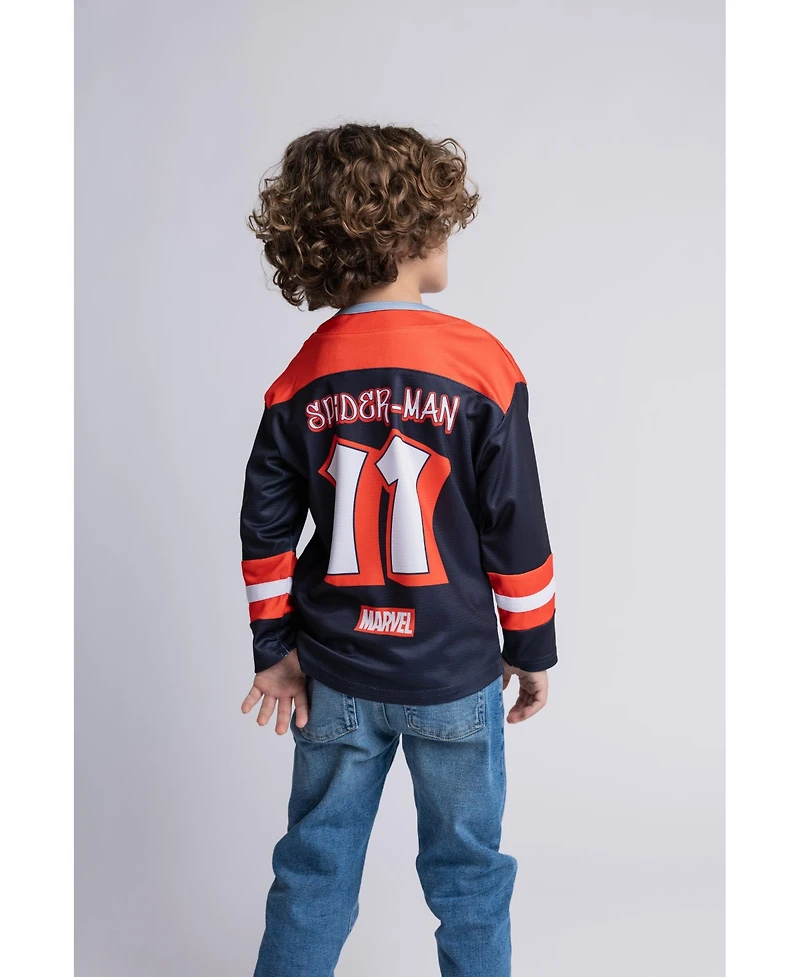 Spider-Verse Boys' 4-20 Miles Morales Long-Sleeve V-Neckline T-Shirt