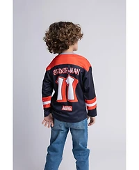 Spider-Verse Boys' 4-20 Miles Morales Long-Sleeve V-Neckline T-Shirt