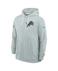 Nike Men's Silver Detroit Lions 2026 Rivalries Collection Sideline Pullover Hoodie