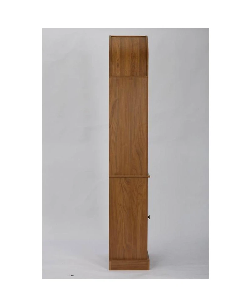 Streamdale Furniture Tall Arched Corner Bookshelf with Shutter Door