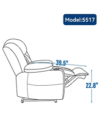 Streamdale Furniture Heavy Duty Chenille Power Lift Recliner with Massage and Heat