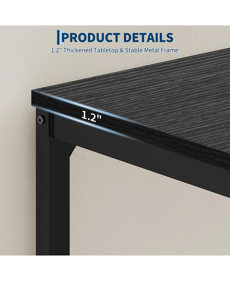 Gaomon Industrial Bar Table, Metal Narrow Kitchen Dining Table for Small Space