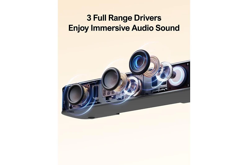 Ultimea Aura A40 7.1ch Virtual Surround Sound Bar with 4 Surround Speakers, 330W, 4" Subwoofer, App Control, Opt/Aux/Bluetooth