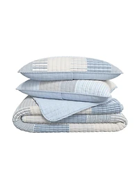 Linery & Co Stripe Patchwork Quilt Set with Shams
