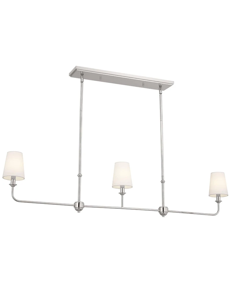 Kichler Pallas 48 1/4"W Polished Nickel 3-Light Linear Chandelier