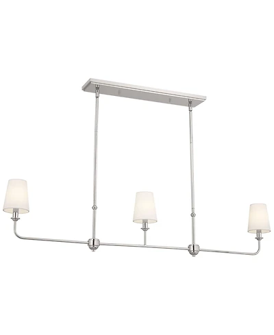 Kichler Pallas 48 1/4"W Polished Nickel 3-Light Linear Chandelier