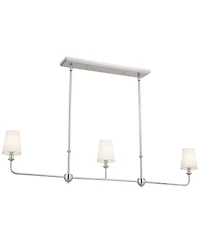 Kichler Pallas 48 1/4"W Polished Nickel 3-Light Linear Chandelier