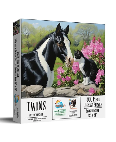 SunsOut Twins 500-Piece Interlocking Jigsaw Puzzle, Ages 15+