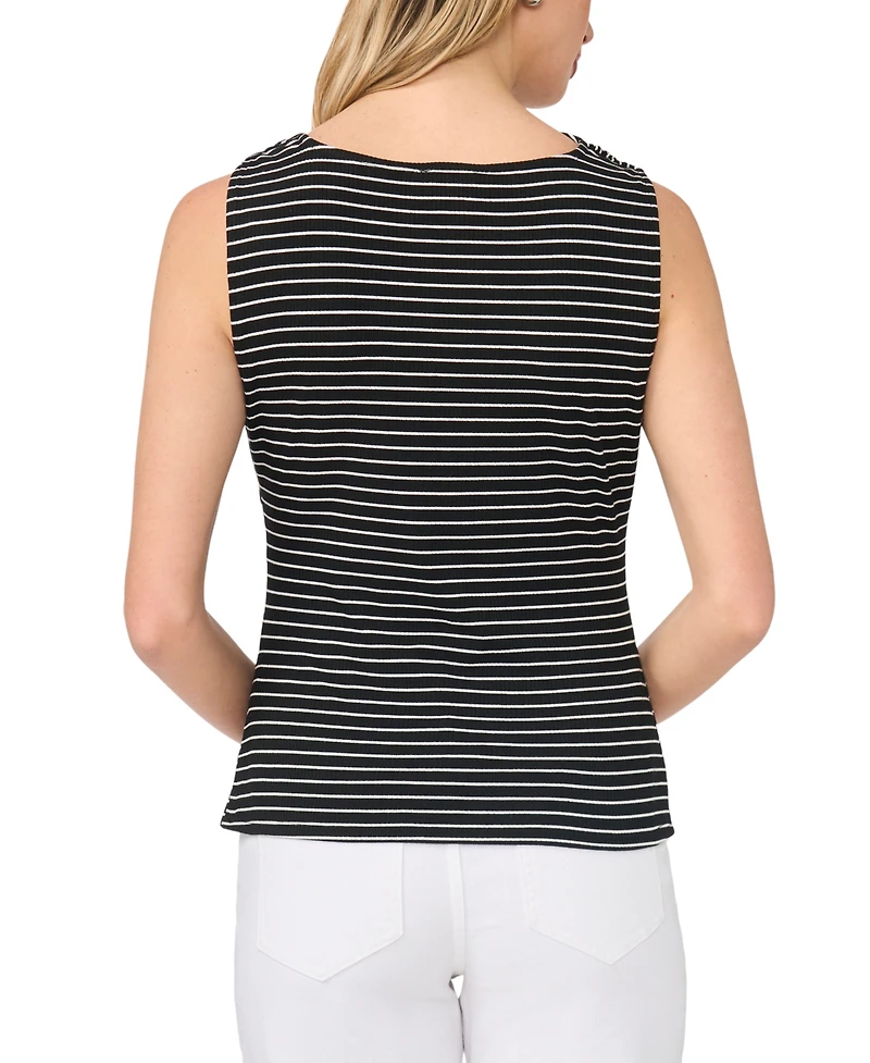 Sam & Jess Women's Asymmetrical Ruched Cowl Neck Knit Top