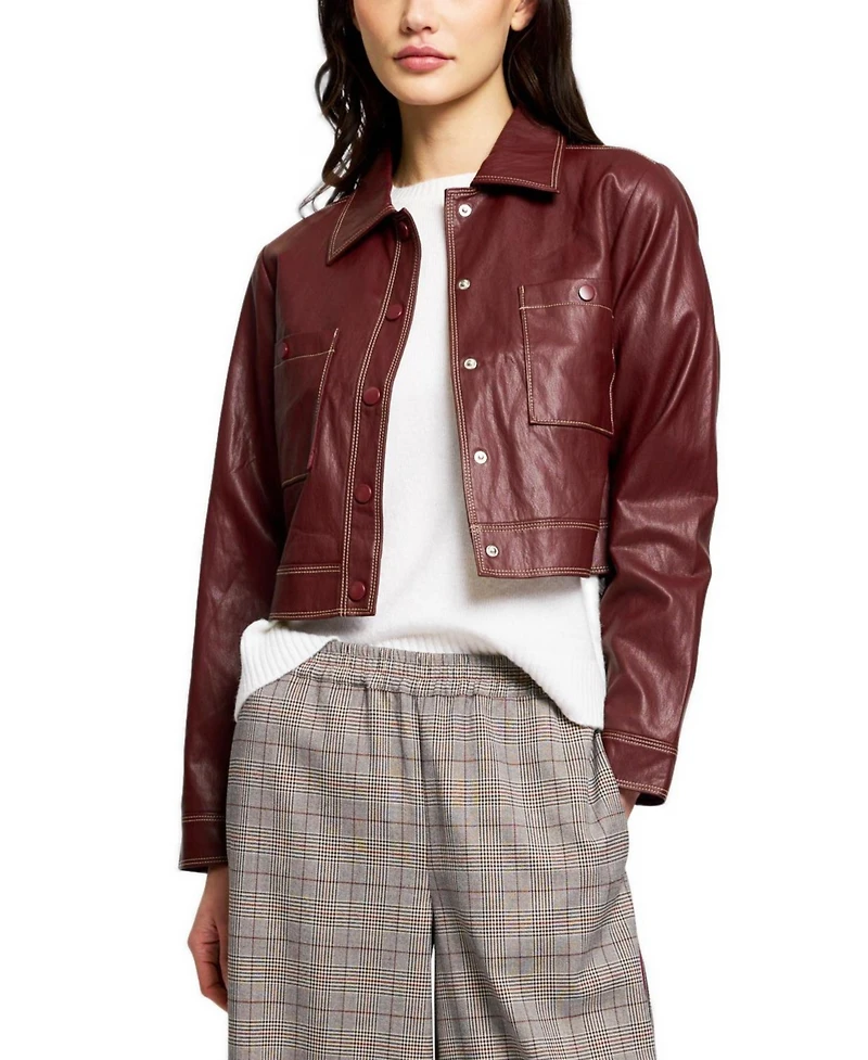 Central Park West Women's Hazel Topstitched Jacket