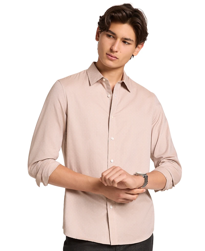 Michael Kors Men's Classic-Fit Dobby Printed Shirt