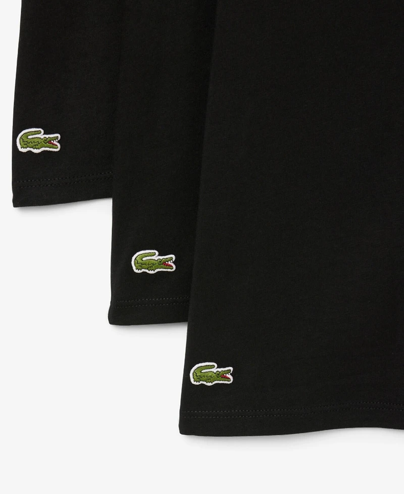 Lacoste Men's 3-Pack Regular Fit V-Neck Undershirts