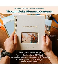 Danrong Personalized Ring Bound Travel Journal With Prompts For Memories