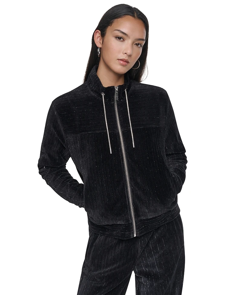 Dkny Women's Long-Sleeve Lurex Velvet Jacket