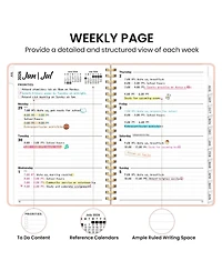 Danrong 3 Pack Academic Planner Monthly Weekly Hardcover Planning Book