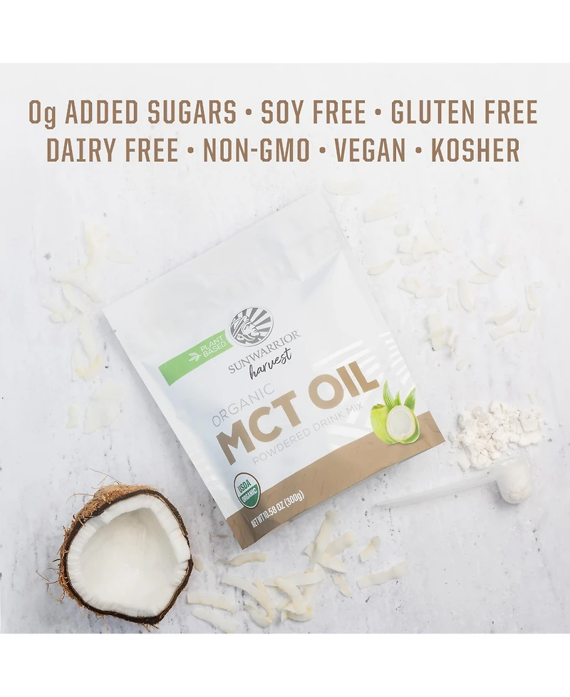 Sunwarrior Harvest Mct Oil Powder Coconut Derived Medium Chain Triglycerides, Non-gmo 300 Gram Pouch