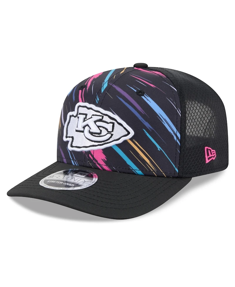 New Era Men's Black Kansas City Chiefs 2026 Nfl Cruical Catch 9SEVENTY Adjustable Trucker Hat
