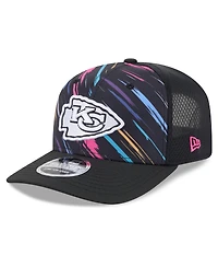 New Era Men's Black Kansas City Chiefs 2026 Nfl Cruical Catch 9SEVENTY Adjustable Trucker Hat