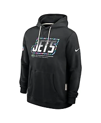 Nike Men's Black New York Jets 2026 Nfl Cruical Catch Sideline Dri-Fit Pullover Hoodie