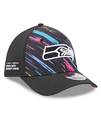 New Era Men's Black Seattle Seahawks 2026 Nfl Cruical Catch 39THIRTY M-Crown Stretch Hat