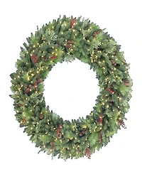 Puleo International 60" Pre-Lit Rocky Mountain Spruce Wreath