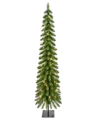 Puleo International 5' Pre-Lit Alpine Pencil Christmas Tree