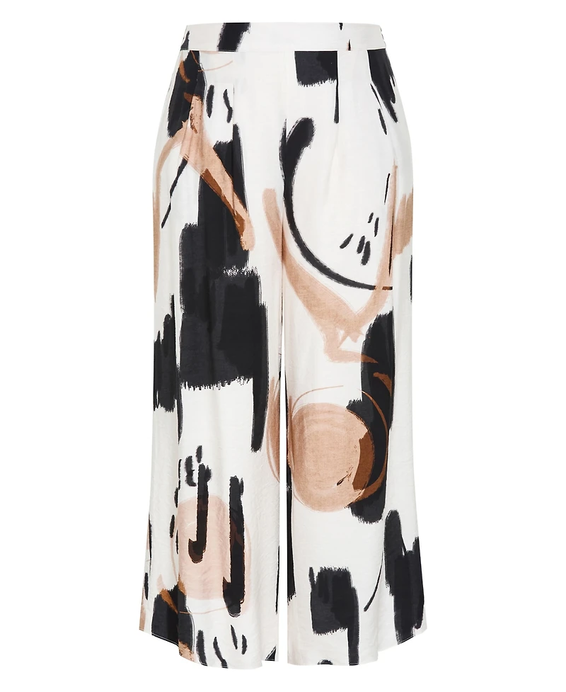 City Chic Plus Alexi Wide-Leg High-Rise Pull-On Pants