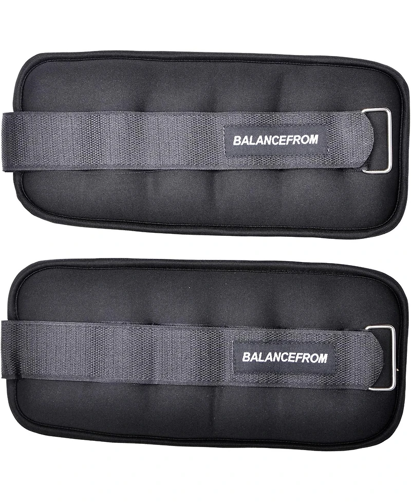 BalanceFrom Fitness Adjustable Fit Ankle, Wrist, Arm or Leg Weights, 8-lb Pair