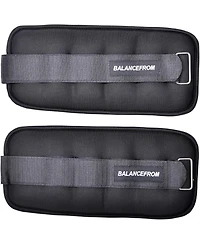 BalanceFrom Fitness Adjustable Fit Ankle, Wrist, Arm or Leg Weights, 8-lb Pair