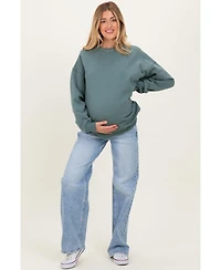 Pinkblush Maternity Oversized Fleece Crewneck Sweatshirt