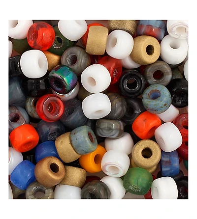 John Bead Assorted Opaque Mixed Mini Glass Crow Beads for Diy Jewelry Making